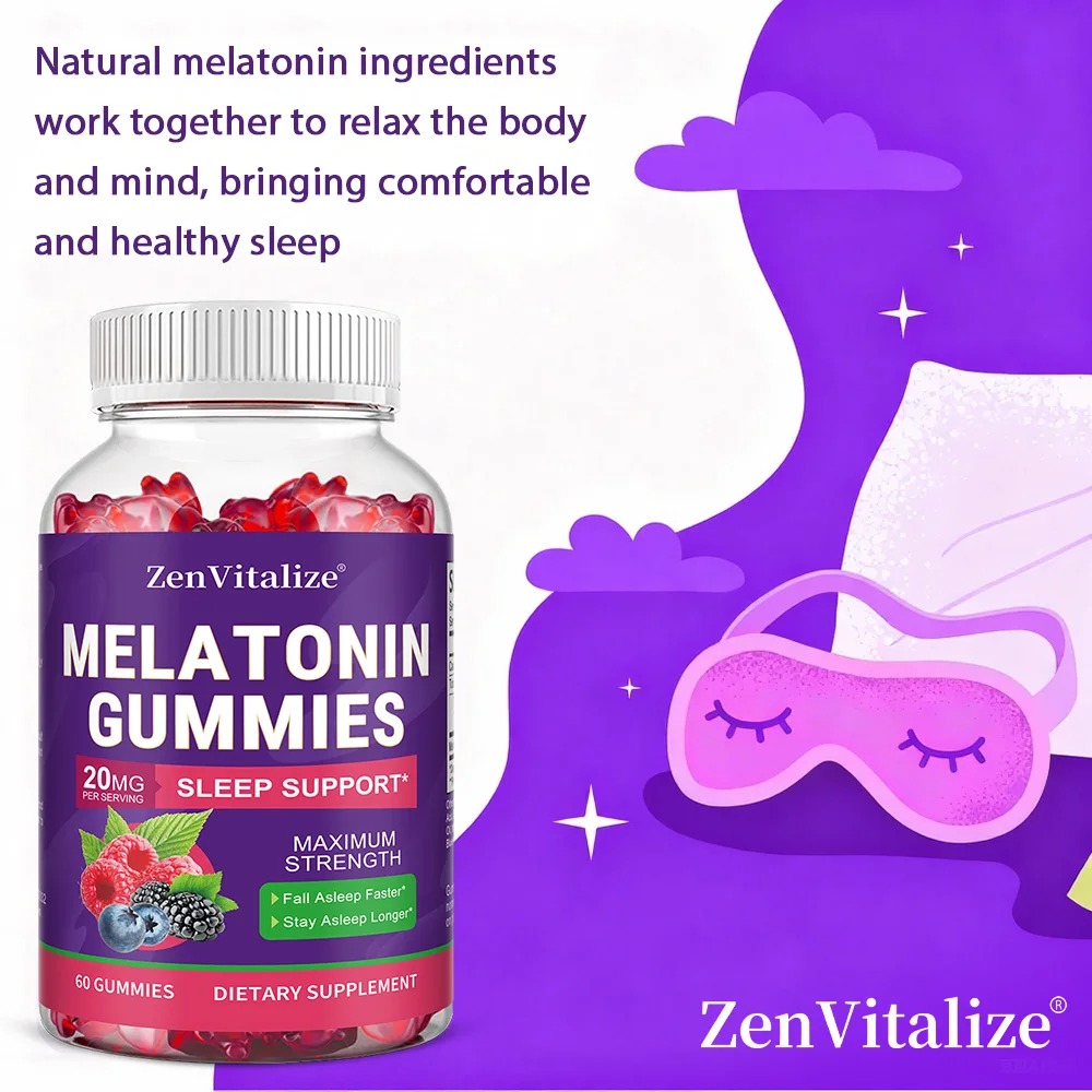 Żelki z melatoniną dla dorosły – Melatonin Sleep Gummy recenzja i cena