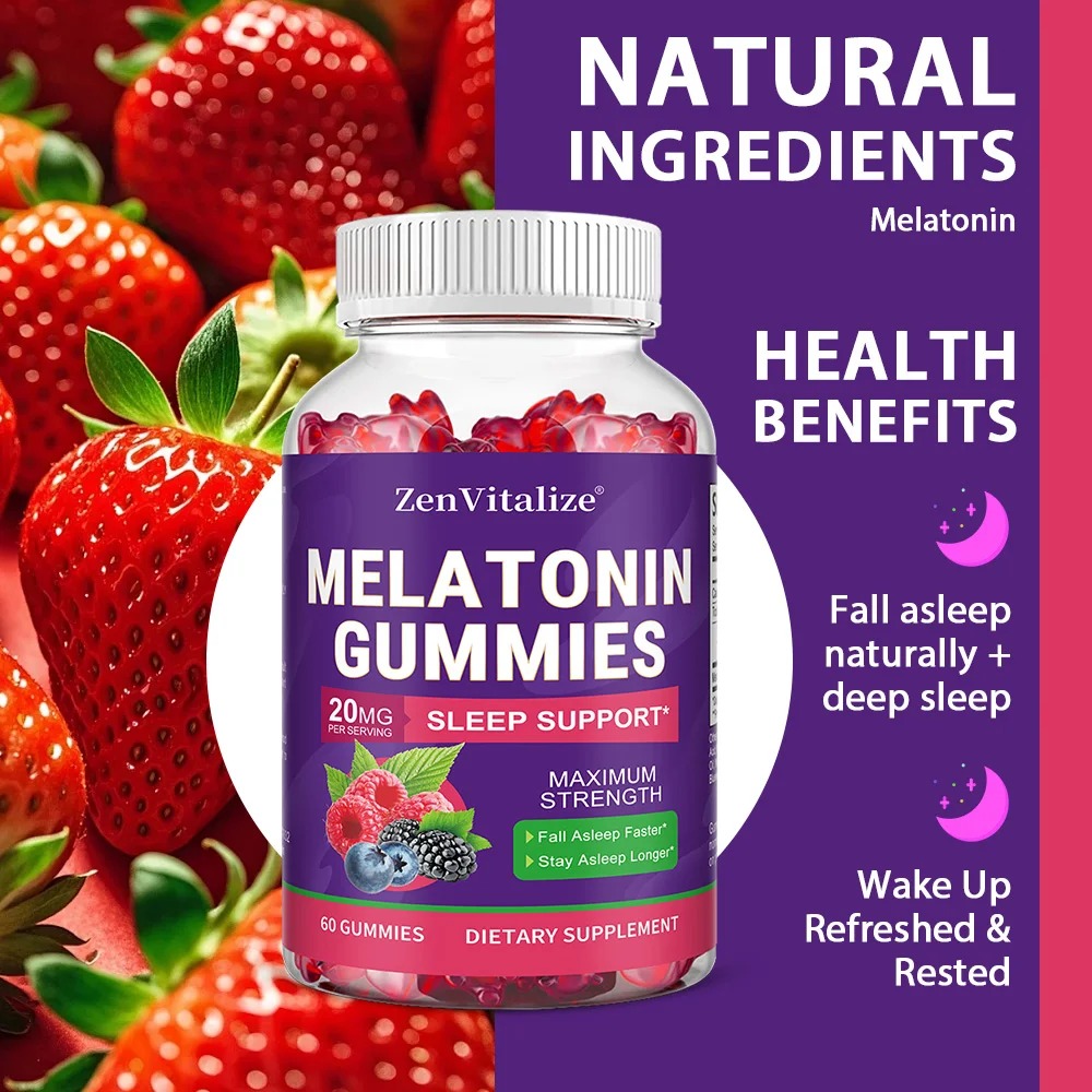 Żelki z melatoniną dla dorosły – Melatonin Sleep Gummy recenzja i cena
