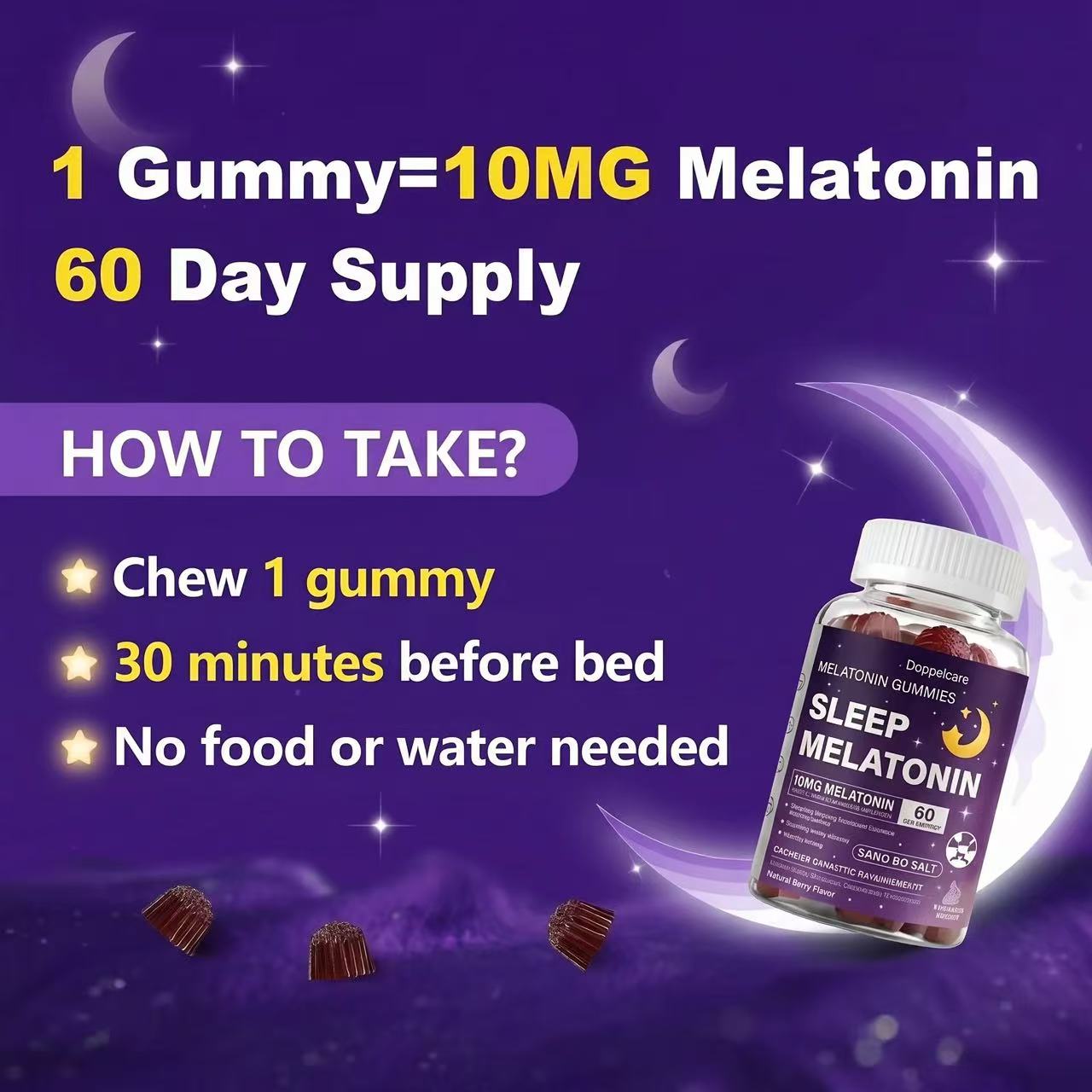 Żelki z melatoniną do spania,  – Melatonin Sleep Gummy recenzja i cena