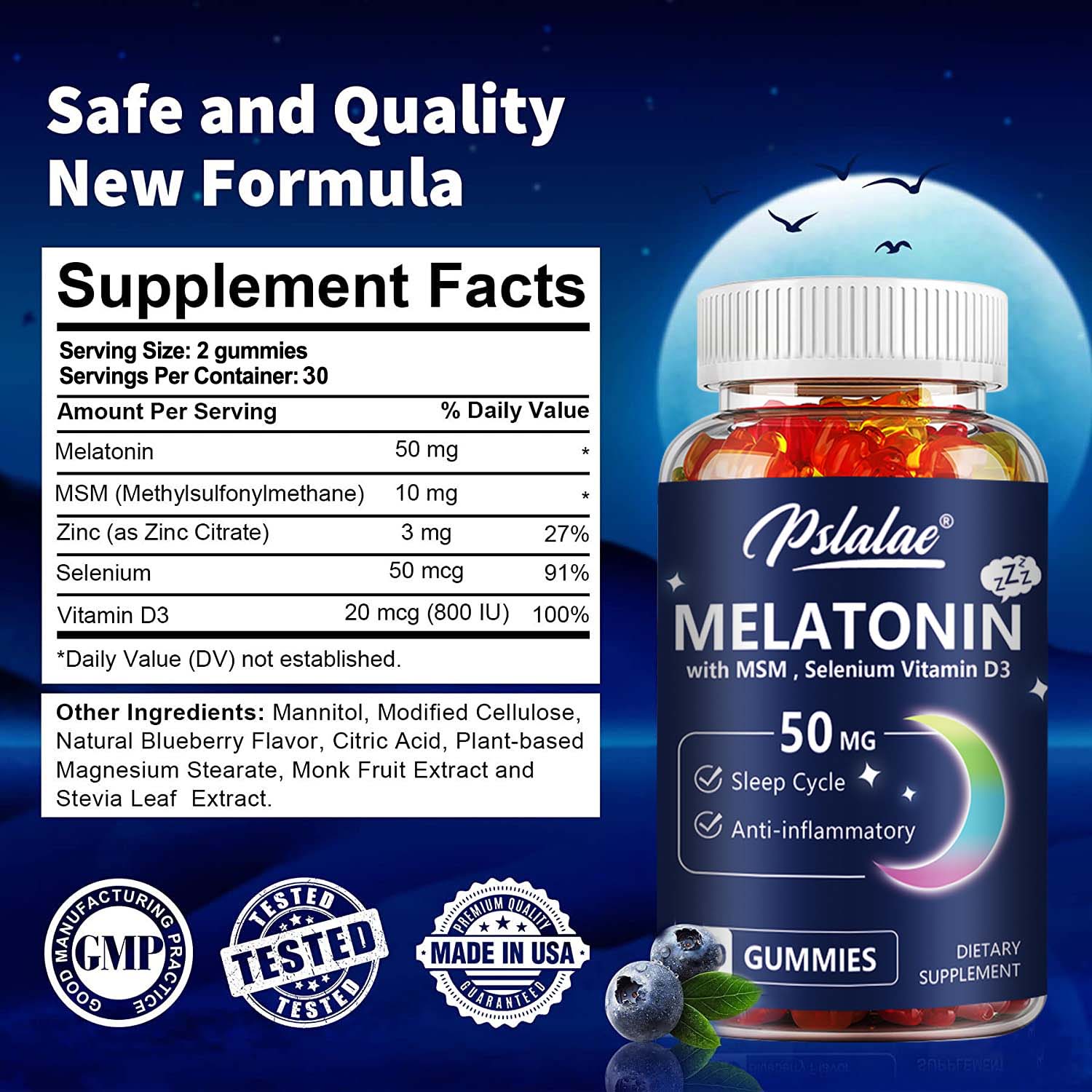 Melatonina w żelkach 50mg - Po – Melatonin Sleep Gummy recenzja i cena